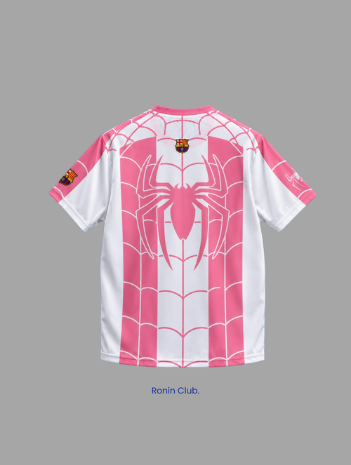 Spidy X Barca pink jersey